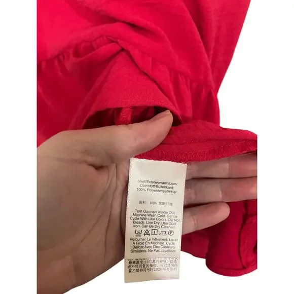 DNKY Pink Flutter Sleeve Shift Dress Size 14 Colorful Preppy Barbiecore - Picture 3 of 4